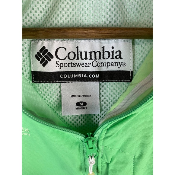 Columbia Green Hooded Jacket Sz Med - Picture 3 of 8
